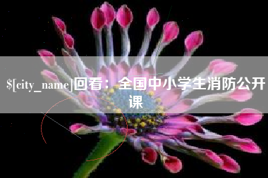 日土回看：全国中小学生消防公开课