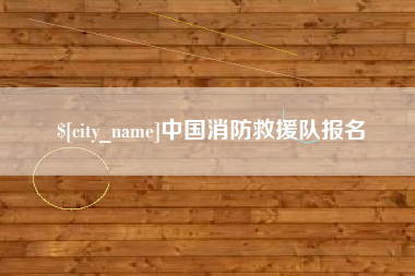 日土中国消防救援队报名