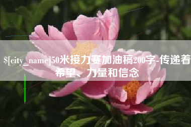 日土50米接力赛加油稿200字-传递着希望、力量和信念
