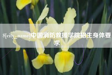 日土中国消防救援学院招生身体要求