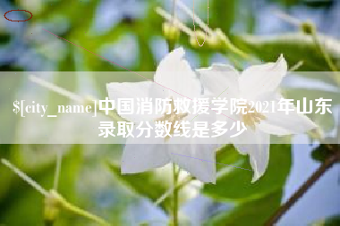 日土中国消防救援学院2021年山东录取分数线是多少