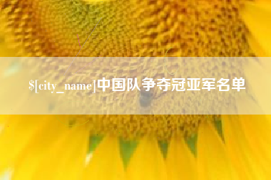 日土中国队争夺冠亚军名单