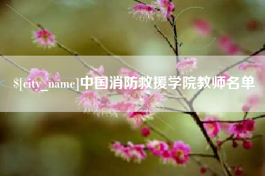 日土中国消防救援学院教师名单