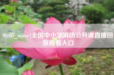 日土全国中小学消防公开课直播回放观看入口