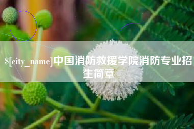 日土中国消防救援学院消防专业招生简章