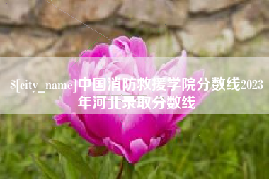 日土中国消防救援学院分数线2023年河北录取分数线