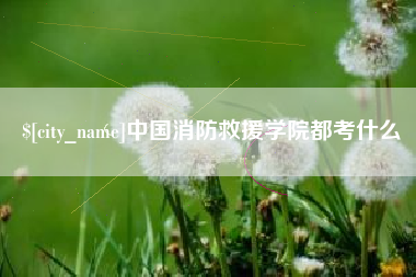 日土中国消防救援学院都考什么