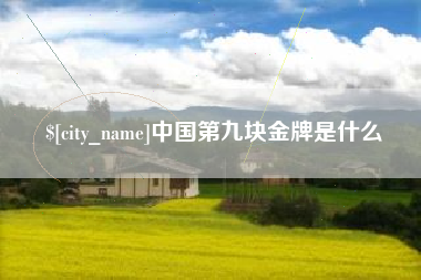 日土中国第九块金牌是什么