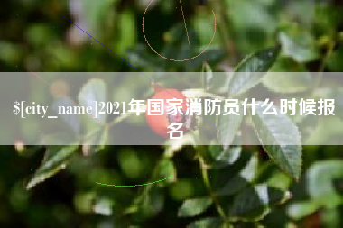 日土2021年国家消防员什么时候报名