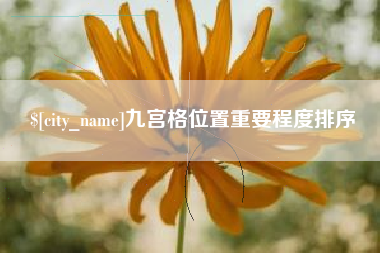 日土九宫格位置重要程度排序