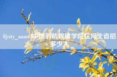 日土中国消防救援学院在河北省招多少人