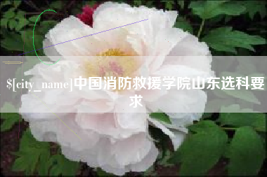 日土中国消防救援学院山东选科要求