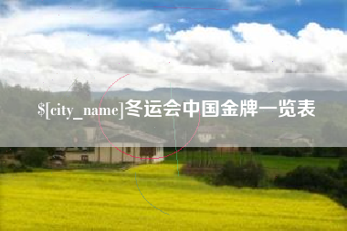 日土冬运会中国金牌一览表
