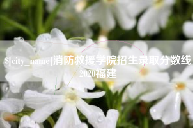 日土消防救援学院招生录取分数线2020福建