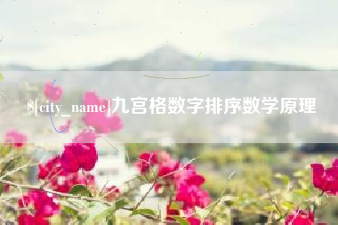 日土九宫格数字排序数学原理