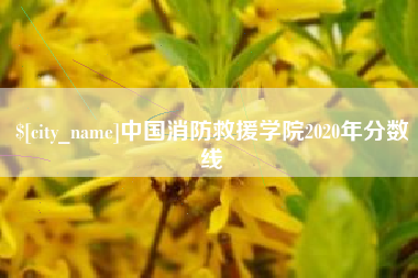 日土中国消防救援学院2020年分数线