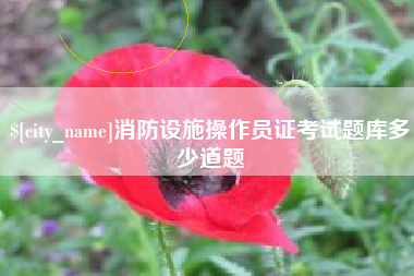 日土消防设施操作员证考试题库多少道题
